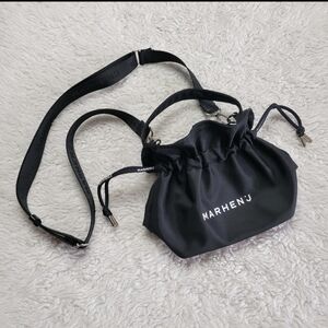 Marhen.J Satchel Bag Purse Crossbody Handbag Small Black Cinch Top